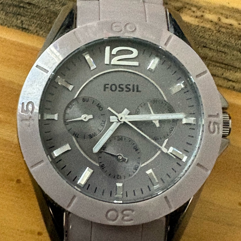 Fossil Silver Chronograph Watch